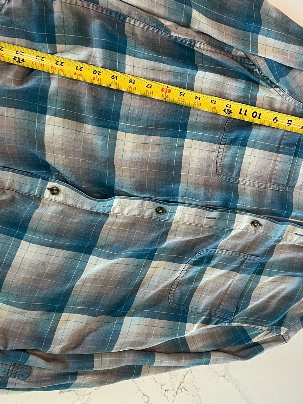 Nat Nast Blue and Beige Plaid Button-Down Shirt